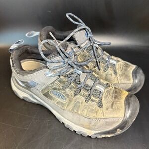 Keen Targhee II Hiking Trail Walking Shoes Low Gray Blue Womens Size 7.5‎